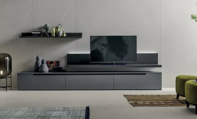 Mise en place de meuble tv composable à Vierzon, proche de Bourges, Chateauroux et Issoudun, Vierzon, Cuisines et Meubles Patrigeon